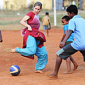 Martina Baumgartner während ihrem Einsatz in Visakhaptnam, Indien Martina Baumgartner während ihrem Einsatz in Visakhaptnam, Indien